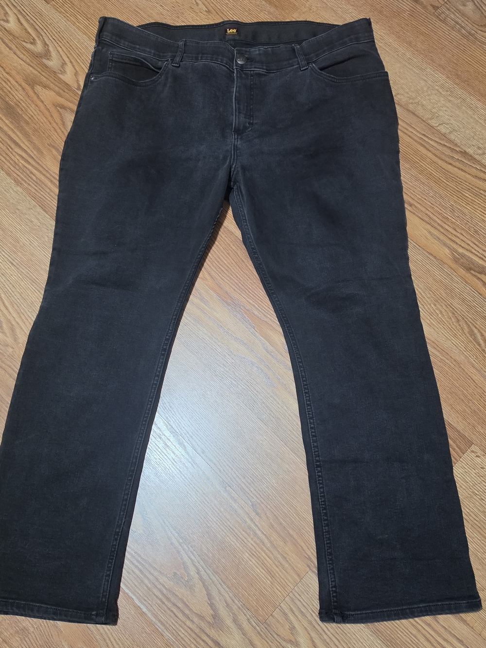 LEE Womens Black Straight-Leg Jeans
